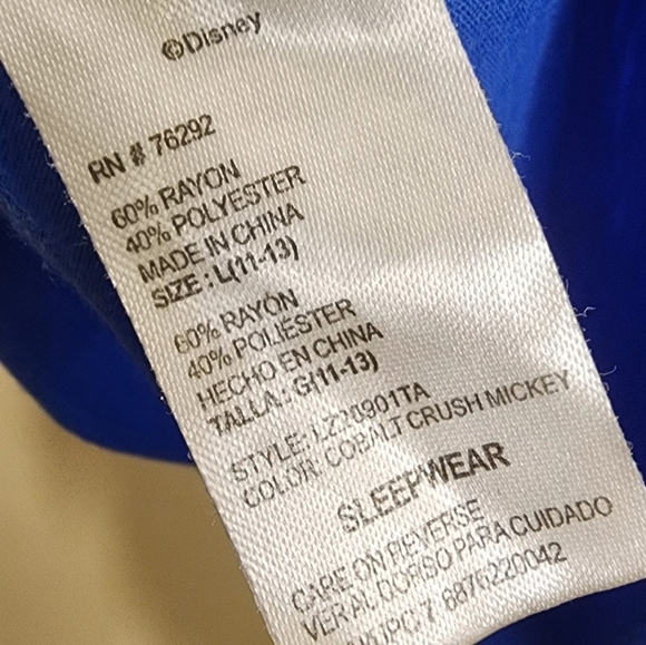 DISNEY women's Tie Dye Lose Crop top size L - Picture 6 of 8